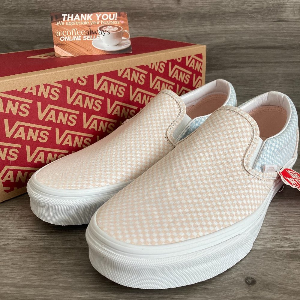 Vans Classic Slip-On Pastel Checkerboard NWB